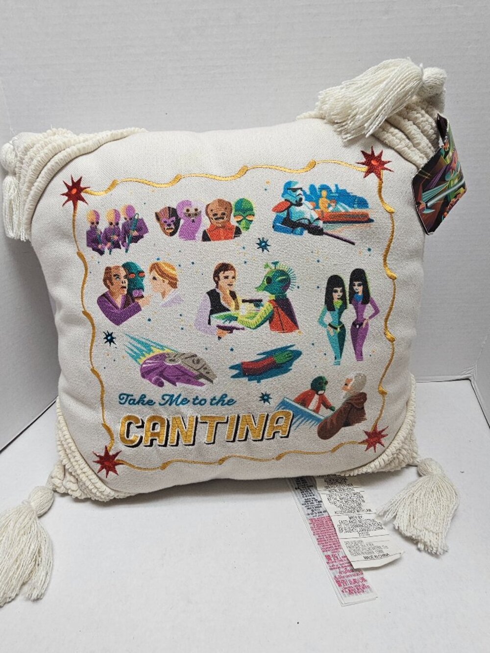 New Disney Parks Take Me To The Cantina Star Wars Throw Pillow Jeff Granito